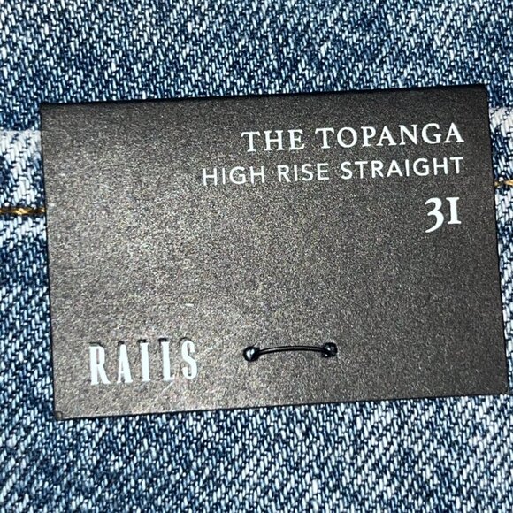 RAILS THE TOPANGA HIGH RISE STRAIGHT 100% COTTON BLUE JEANS - NEW WITH TAGS - 31 - Picture 9 of 15